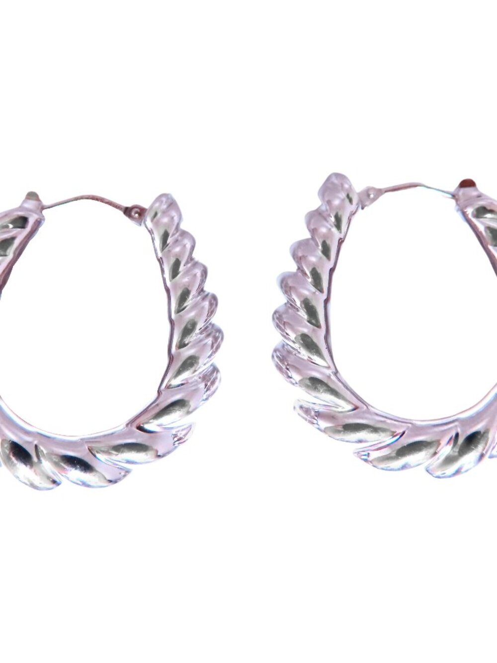 Mod Deco Shrimp Lever Semi Hoop Earrings 14kt gold*
